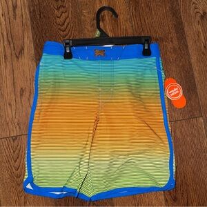 Wonder Nation Kids Swim Trunks - Blue and Orange Gradient